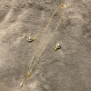 COMBO! CAbi Two-Tiered Necklace and Duo Earrings!